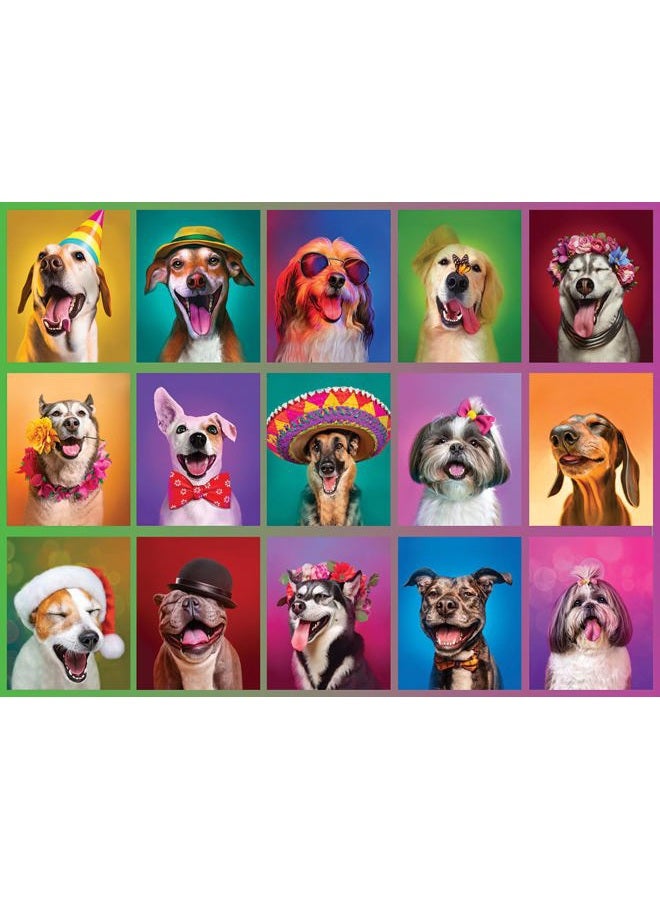WHITE MOUNTAIN Puzzles - Puppy Portraits - 500 Piece Jigsaw Puzzle - Image 1