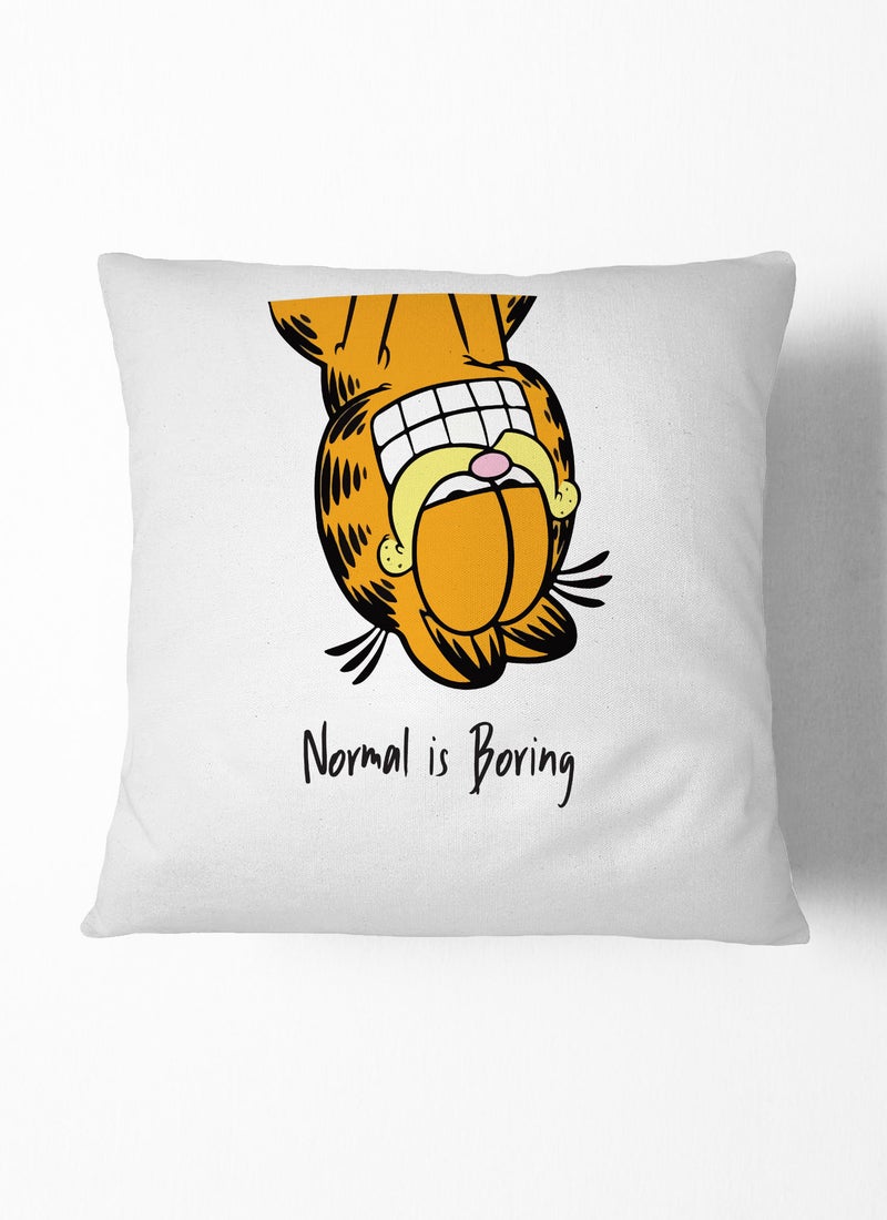 LOUD UNIVERSE Decorative Cushion Garfield Normal Is Boring Quote Couch Cushion - Image 1