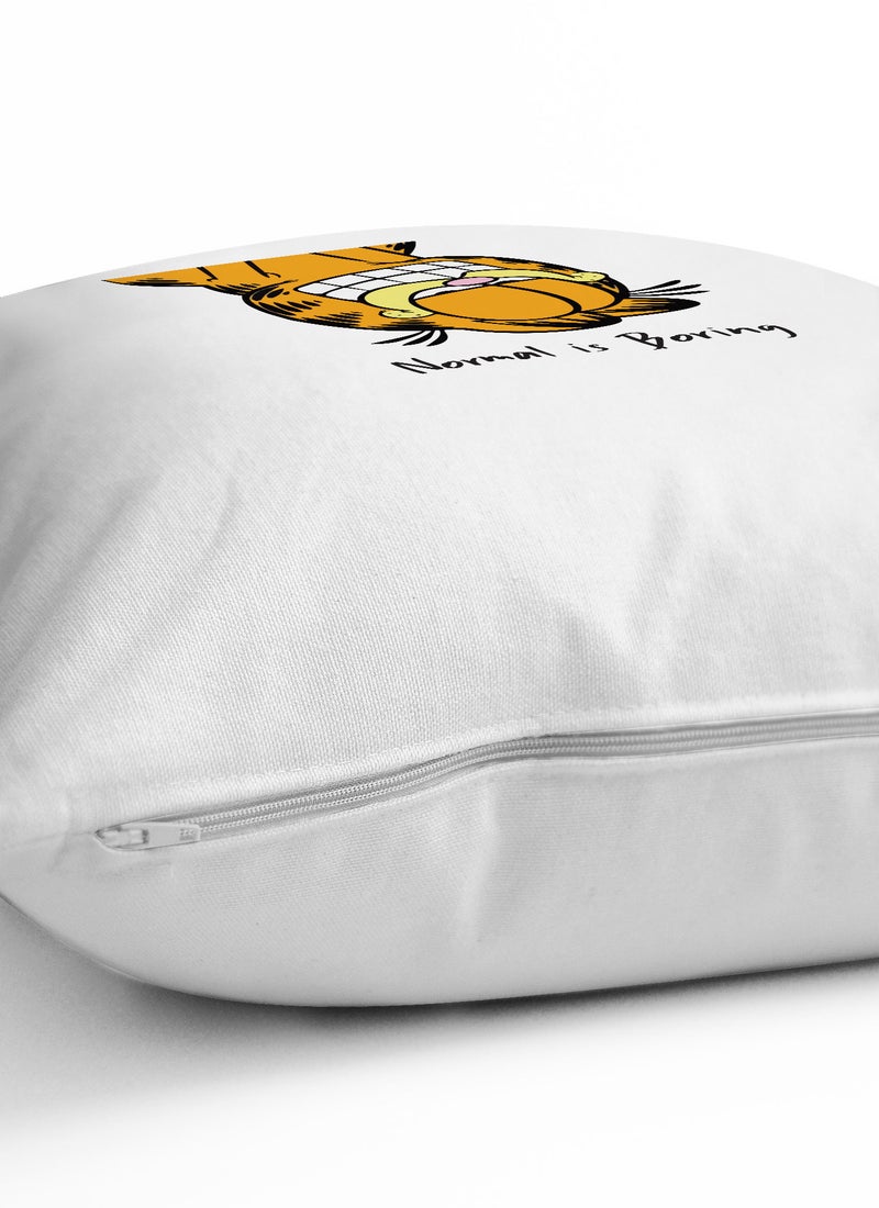 LOUD UNIVERSE Decorative Cushion Garfield Normal Is Boring Quote Couch Cushion - Image 2