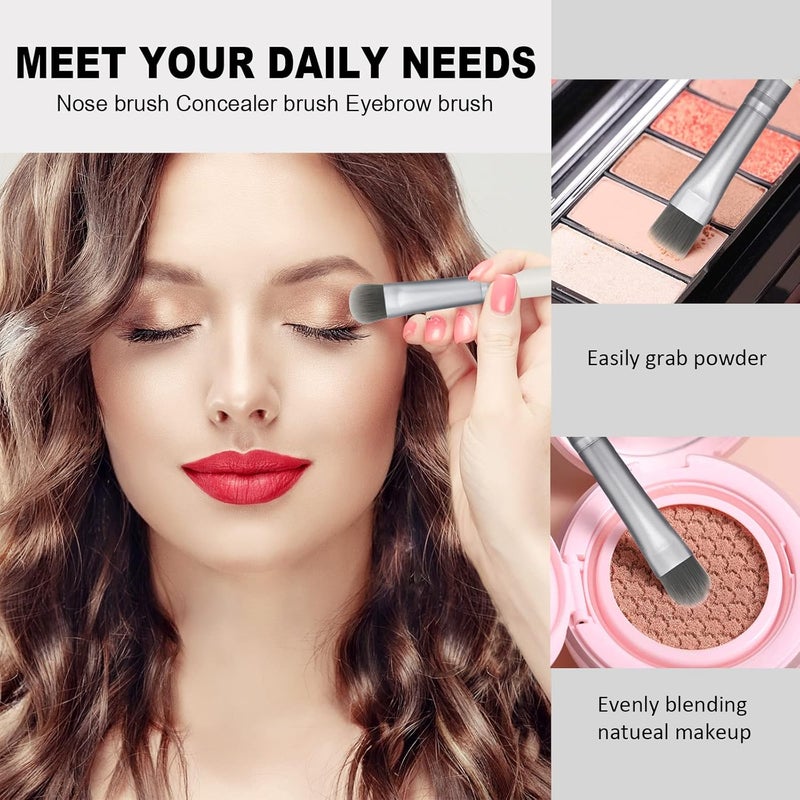 Raffaello ZOREYA Makeup Brushes - 15 Pcs Premium Bamboo Charcoal Infused Bristles Makeup Brush Set, Foundation Concealers Eye Shadows Make Up Brush,Eyeliner Brushes(White) - Image 5