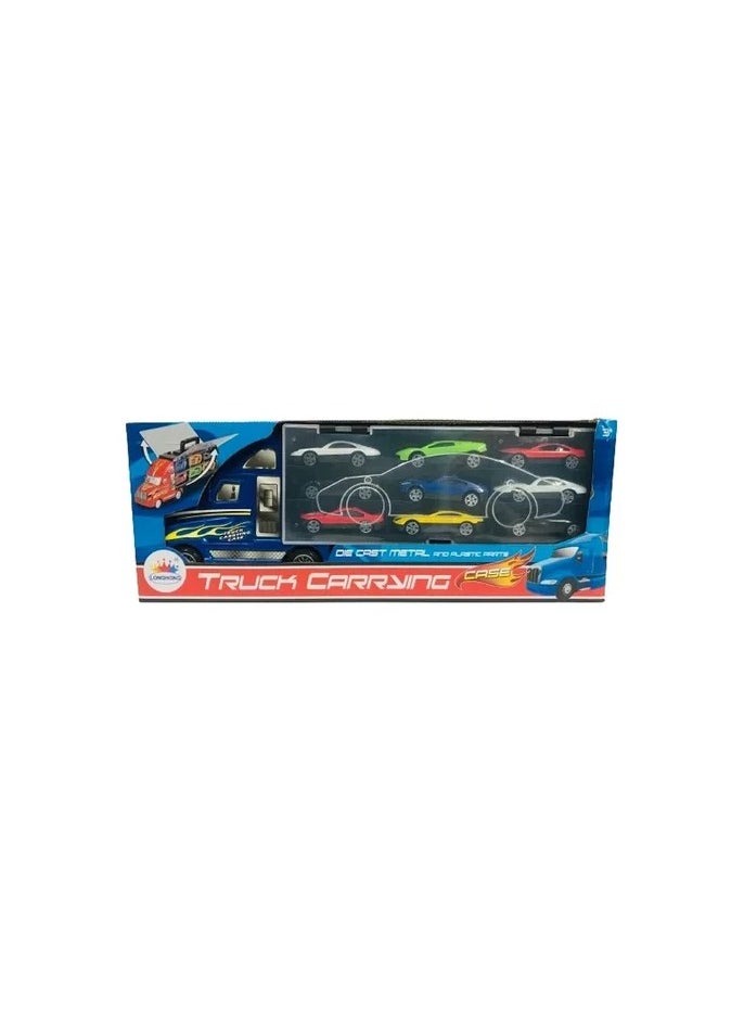 Friction Truck Toy Keeps 9 Cars Included Metallic  - Image 1
