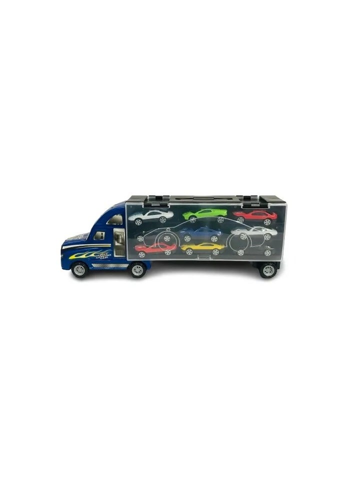 Friction Truck Toy Keeps 9 Cars Included Metallic  - Image 4