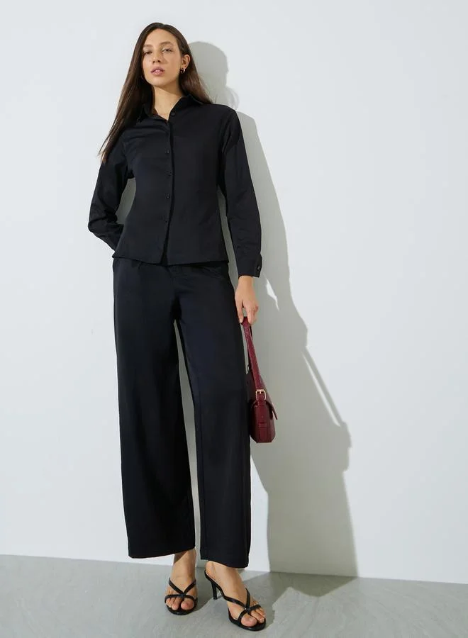 Styli BELTED SHIRT AND PANT SET - Fit Block - Top (WSH006-Oversize) Bottom (WPA007-CFPleated)