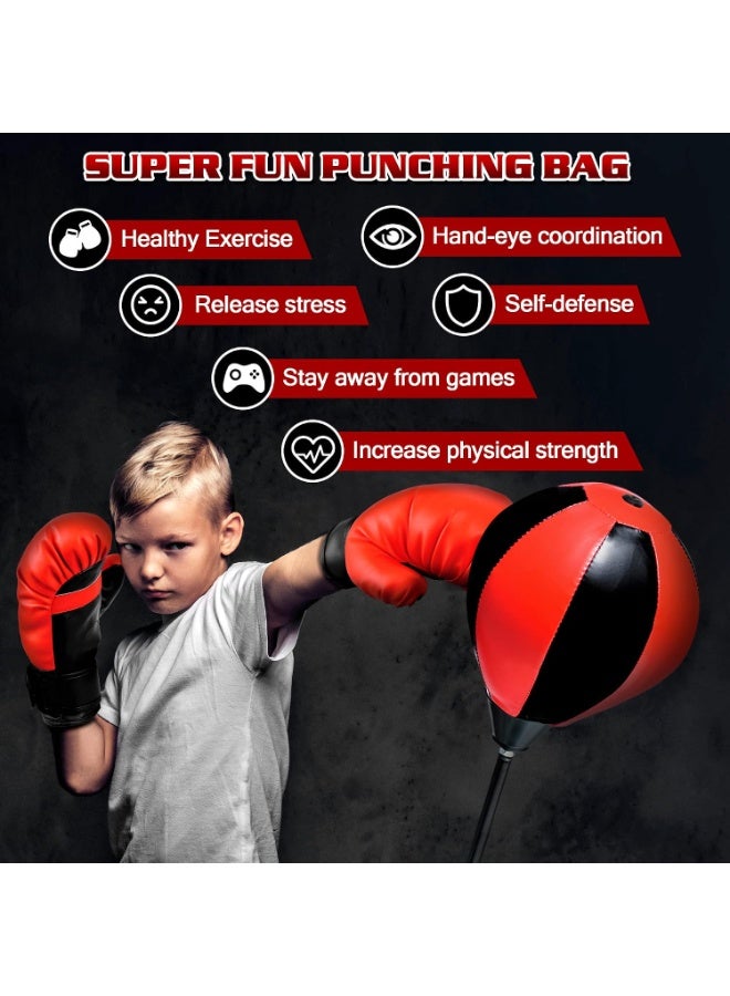 M.A&F's Punching Bag for Ages 3+ Years Old Kids, Boxing Bag Set with Boxing Gloves, Height Adjustable Punching Bag for Boys & Girls, Ideal Christmas Birthday Gift for Kids - Image 5