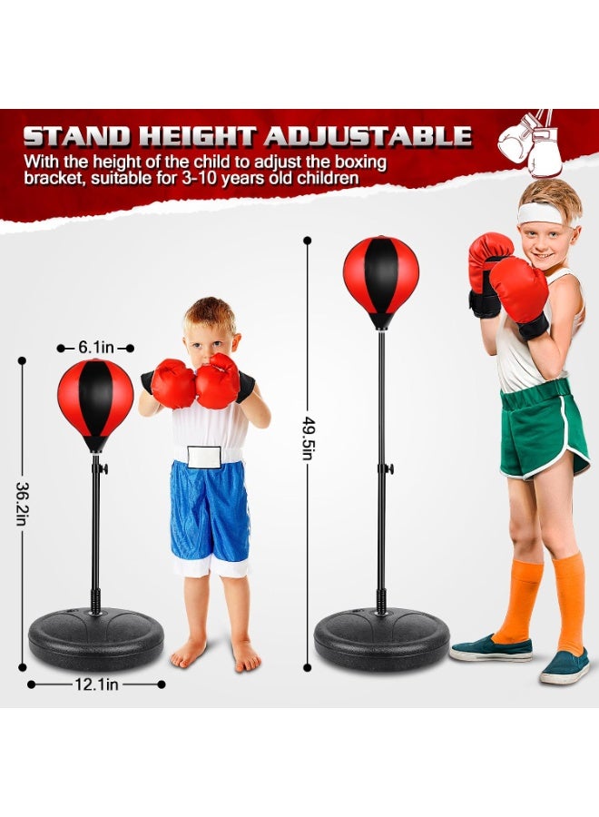M.A&F's Punching Bag for Ages 3+ Years Old Kids, Boxing Bag Set with Boxing Gloves, Height Adjustable Punching Bag for Boys & Girls, Ideal Christmas Birthday Gift for Kids - Image 3