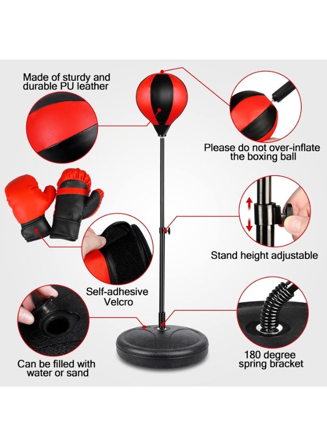 M.A&F's Punching Bag for Ages 3+ Years Old Kids, Boxing Bag Set with Boxing Gloves, Height Adjustable Punching Bag for Boys & Girls, Ideal Christmas Birthday Gift for Kids - Image 4