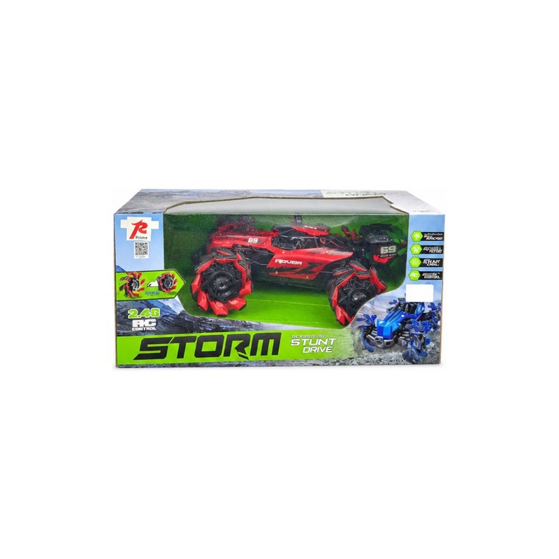Storm Speed Control | RC Stunt Drive Toy Car for Kids, Storm 2.4G Remote Control Vehicle, Red and Black - Image 2
