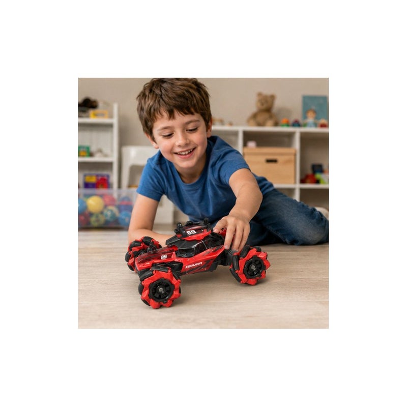Storm Speed Control | RC Stunt Drive Toy Car for Kids, Storm 2.4G Remote Control Vehicle, Red and Black - Image 4
