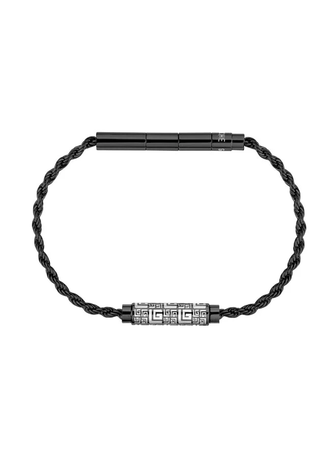 Guy Laroche Pierre Silver and Black Bracelet for Men