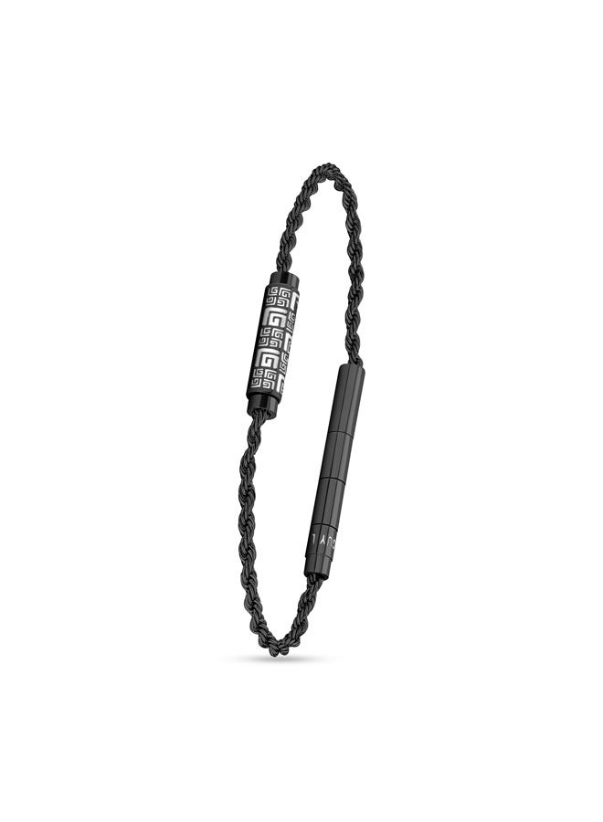 Guy Laroche Pierre Silver and Black Bracelet for Men - Image 2