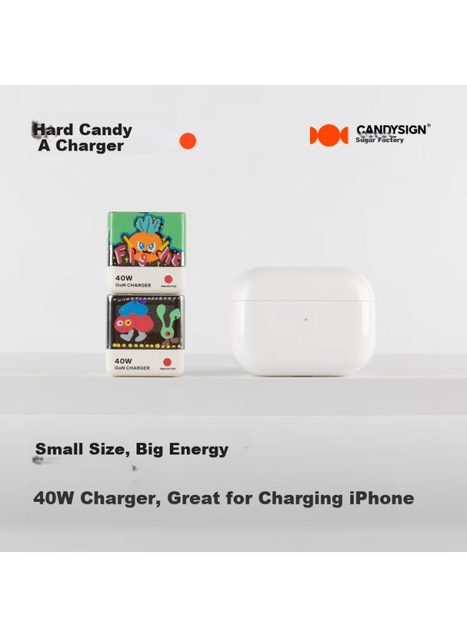 Candysign Candy Hard Candy A 40w Gan Avs Fast Charging Head Pd3.2 Compatible With Ipad, Apple 17/16, Android Pd Fast Charging Typec - Image 2