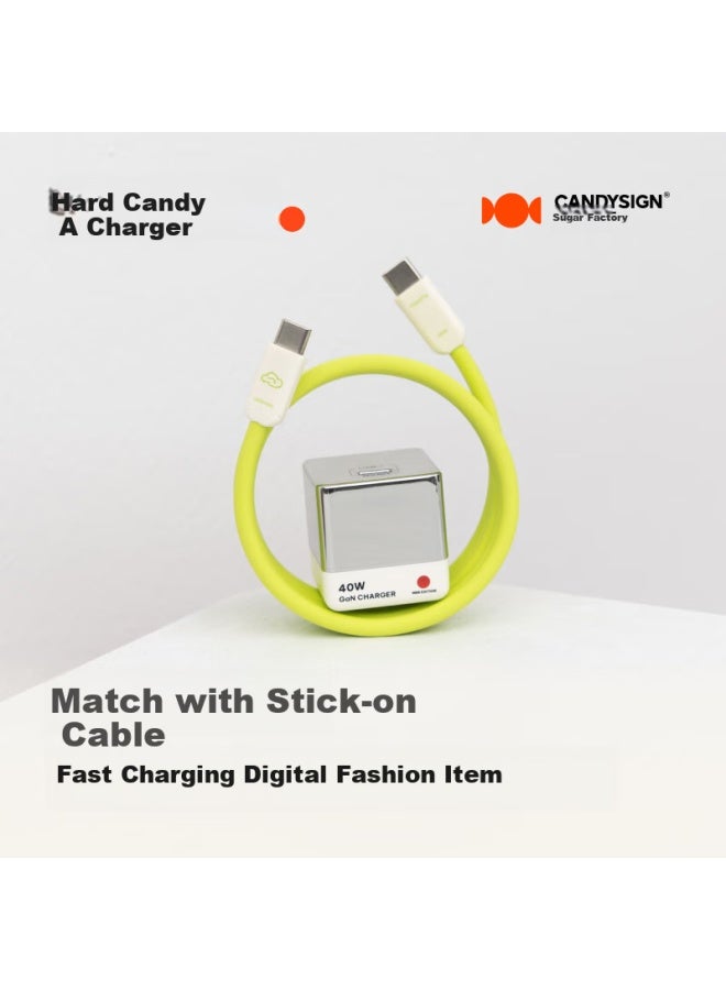 Candysign Candy Hard Candy A 40w Gan Avs Fast Charging Head Pd3.2 Compatible With Ipad, Apple 17/16, Android Pd Fast Charging Typec - Image 1