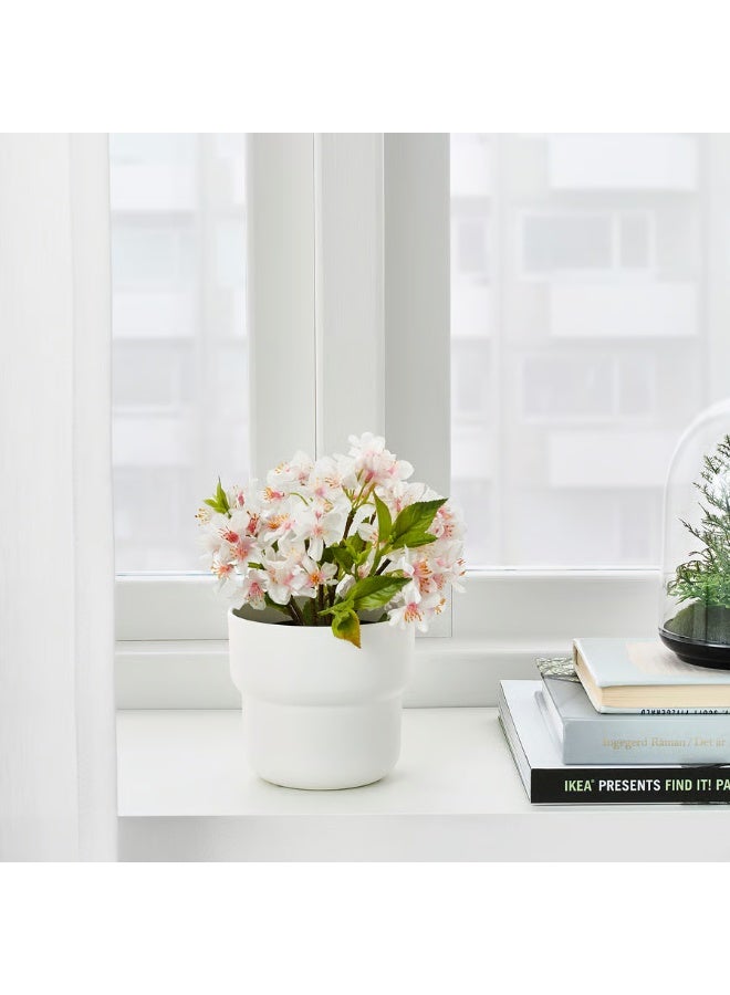 White Plant Pot – Indoor & Outdoor Decorative Flower Pot, Durable and Stylish, 9 cm Diameter - Image 4