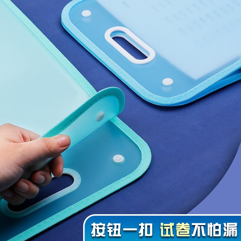 File Bag Multi-Layer Folder Student Learning Storage Artifact Large Capacity Book Clip Classification Test Paper Clip Organ Bag - Image 4