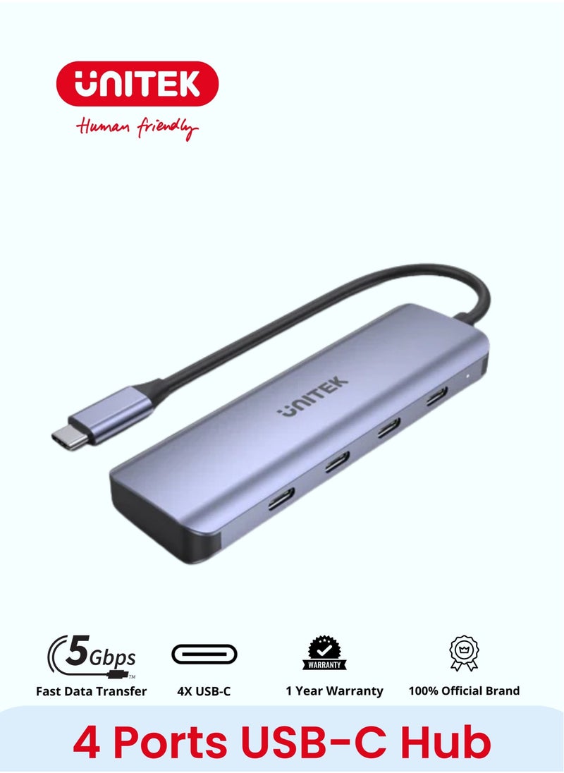 UNITEK موزع USB-C ذو 4 منافذ  - Image 1