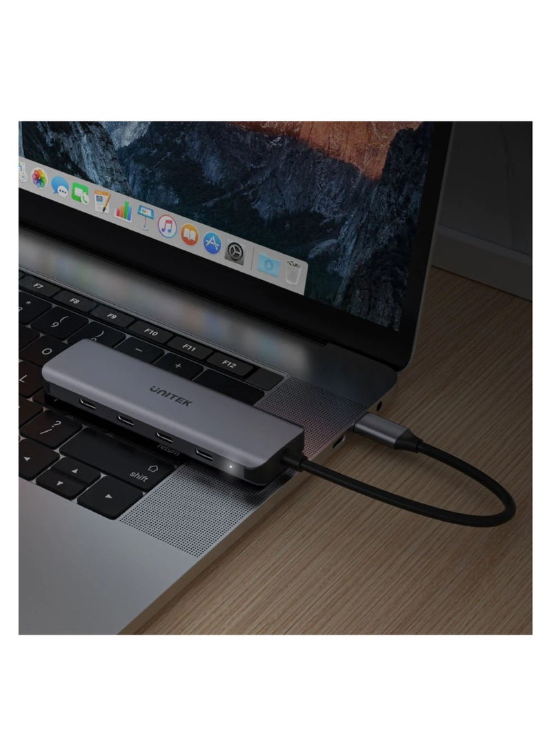 UNITEK USB-C Hub 4 Ports, Expand Your USB-C Connectivity , Allows you to connect multiple USB-C devices simultaneously. Enjoy fast data transfer speeds up to 5Gbps, perfect for USB-C flash drives, hard drives, and keyboards, compatible devices (MacBooks, iPad Pro, Windows laptops, Useful for versatility for professionals, students, and remote workers  - Image 4