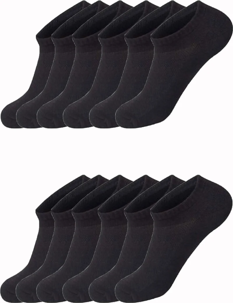 Hepsine Rakip Rival to All 12LI Women's Men's Invisible Socks Solid Color Cotton Air Conditioned Economical