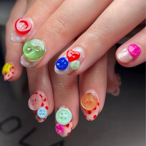 BHCCXZ 3D Buttons Gel Nail Art Mold Silicone Tools Nails Button Small Model Resin Buckle Molds for Accessories Supplies - Image 3