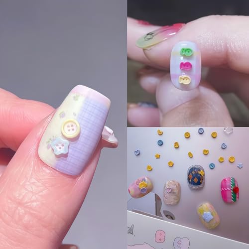BHCCXZ 3D Buttons Gel Nail Art Mold Silicone Tools Nails Button Small Model Resin Buckle Molds for Accessories Supplies - Image 2