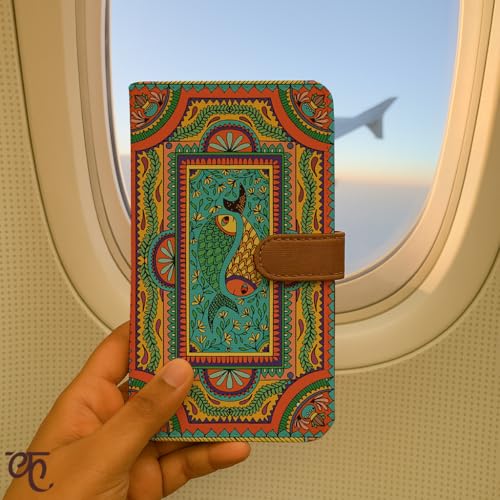 Kalankit Wallet for Woman | Vegan Leather Passport Wallet for Women | Bi-Fold Long Purse for Women Wallet, Birthday Gifts for Women, Passport Holder | Tradition in Motion (Modern Madhubani) - Image 2