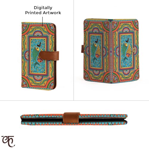 Kalankit Wallet for Woman | Vegan Leather Passport Wallet for Women | Bi-Fold Long Purse for Women Wallet, Birthday Gifts for Women, Passport Holder | Tradition in Motion (Modern Madhubani) - Image 5