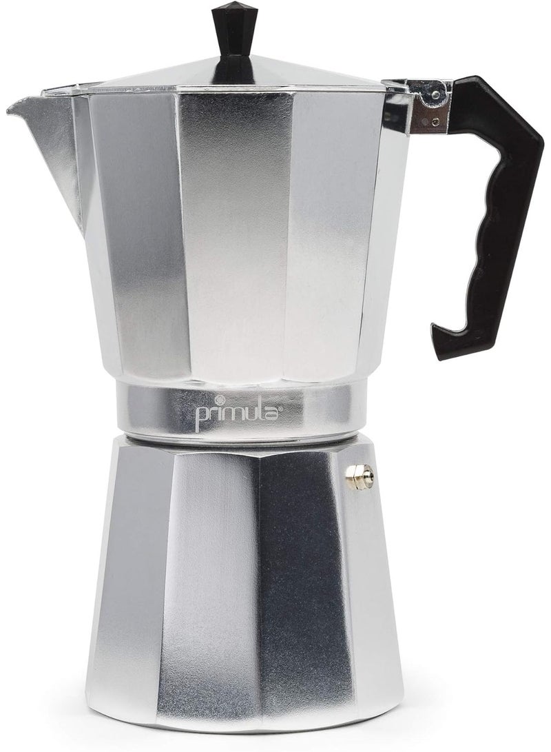Primula Classic Stovetop Espresso and Coffee Maker, Moka Pot for Italian and Cuban Café Brewing, Greca Coffee Maker, Cafeteras, 12 Espresso Cups, Silver - Image 3