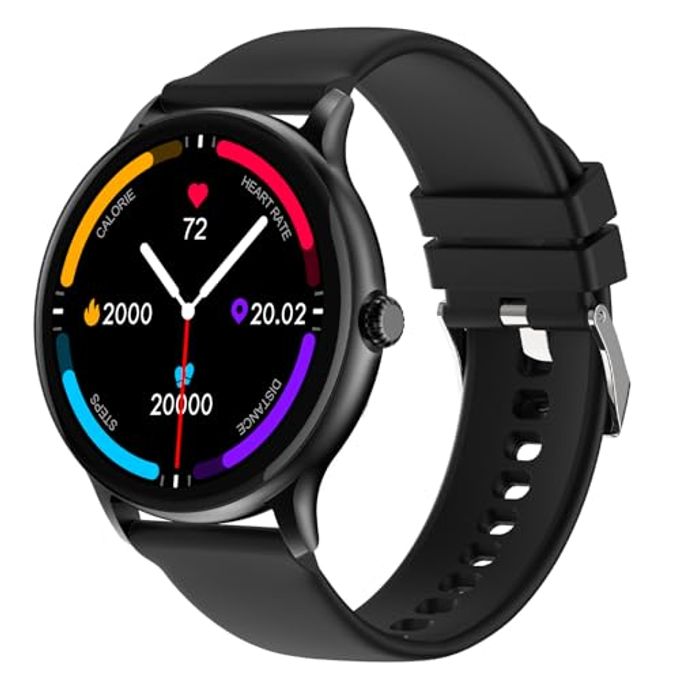 Fire-Boltt Phoenix Pro 35.3Mm (1.39 Inch) Bluetooth Calling Smart Watch, Ai Voice Assistant, Metal Body With 120+ Sports Modes, Spo2, Heart Rate Monitoring (Black). - Image 1