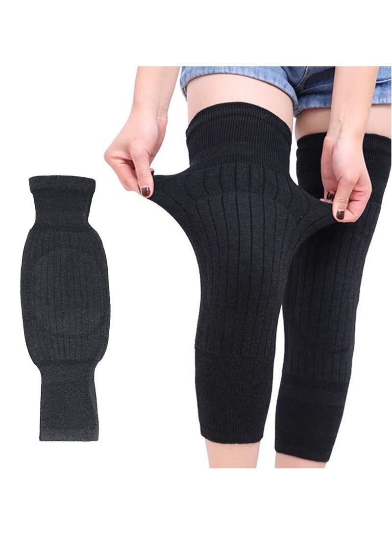 ركبة من صوف الكشمير للجنسين, دفايات الساق, دافئات الركبة الحرارية,  كم الركبة، وسادات، وسراويل ضيقة، وجوارب,  للنساء، الرجال الرياضة في الهواء الطلق - Image 1
