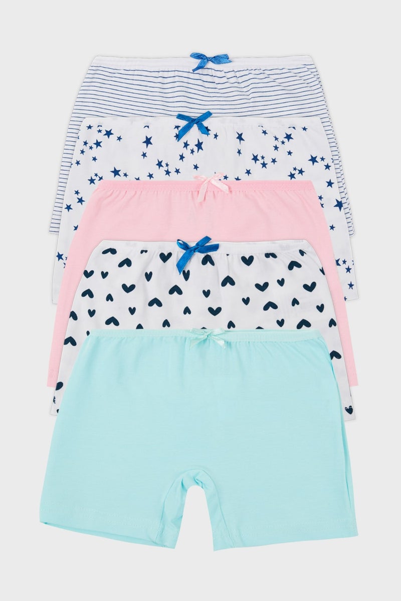 Lela Patterned Stretch Cotton 5 Pack Boxer Girl's Boxer 6651008YILDIZ - Image 1