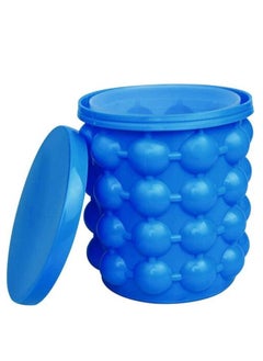 U-HOOME Ice Cube Mold Ice Trays Silicone Ice Bucket 2 in 1 Ice Cube Maker, Wine Chiller Round,Portable,For Frozen Whiskey, Cocktail, Beverages