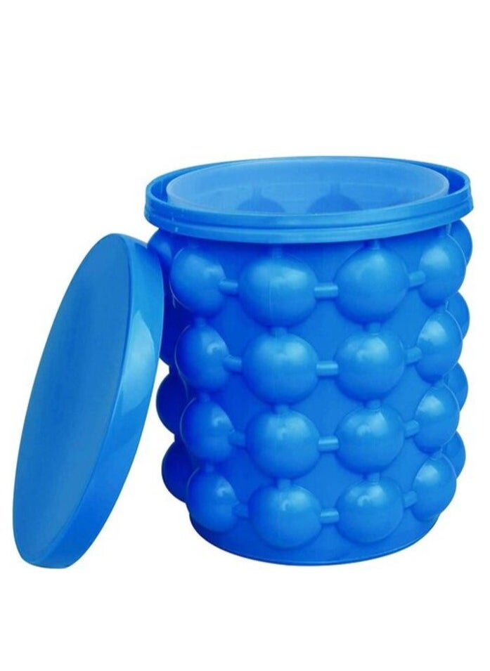 U-HOOME - U-HOOME Ice Cube Mold Ice Trays Silicone Ice Bucket 2 in 1 Ice Cube Maker, Wine Chiller Round,Portable,For Frozen Whiskey, Cocktail, Beverages - Image 1