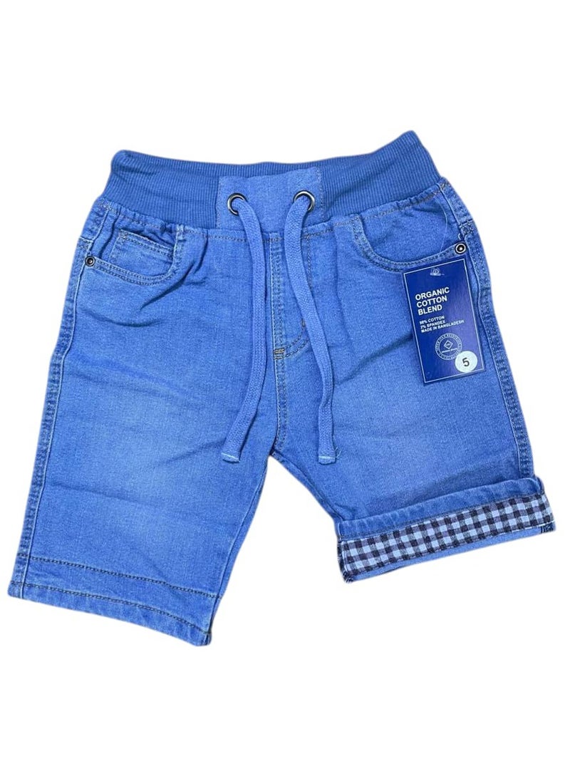 Kids Denim Elasticated Waist & Hem Contrast Short Pants - pzsku/ZA846AAFAA260455D4DDEZ/45/_/1737472278/c7652b1e-0d97-4e5c-89ea-fc9a4f7b3fe2