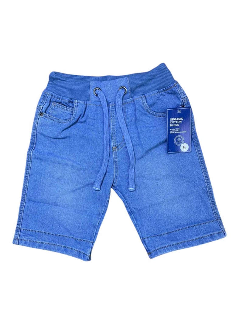 Kids Denim Elasticated Waist & Hem Contrast Short Pants - pzsku/ZA846AAFAA260455D4DDEZ/45/_/1737472281/6191b822-504a-40f3-93d3-b826732b0c63