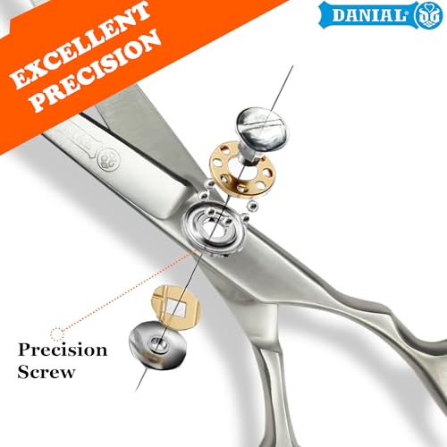 DANIAL High Carbon Razor Cut Stainless Steel Hair Cutting Scissors - Professional Barber Scissors for Men and Women - Ideal for Beard, Moustache, and Nose Trimming 7 INCH (MATT) - Image 4