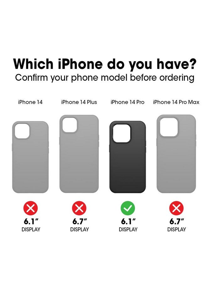 Otterbox OtterBox iPhone 14 Pro (ONLY) Symmetry Series+ Case - Black, Ultra-Sleek, Snaps to MagSafe, Raised Edges Protect Camera & Screen  - Image 1