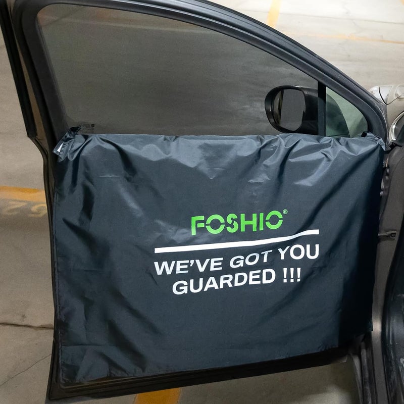 FOSHIO 2 Pack Car Door Panels Waterproof Cover Protection Window Tint Car Wrap Tools, Car Door Guard for Dogs, Black, 41" x 35" Wide use compliant quality - Image 1