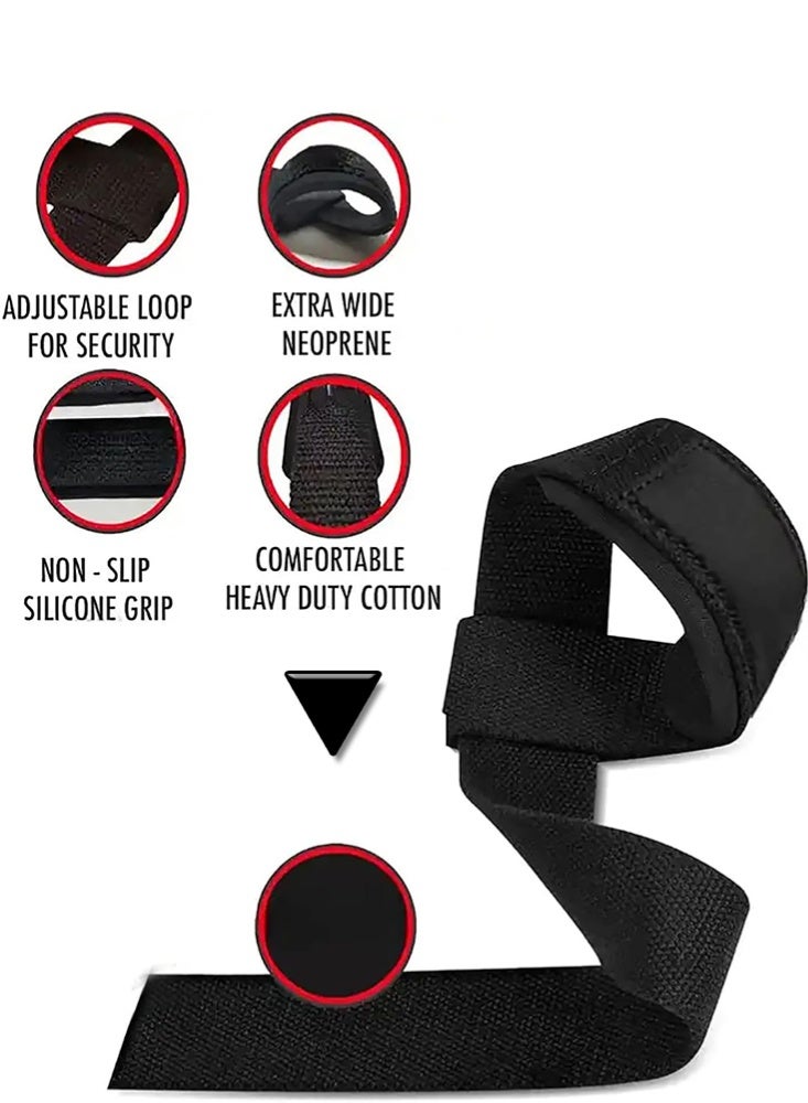 fdsport Lifting Wrist Straps Gym Wristbands for Weightlifting Pull Ups and Strength Training 2Pcs - Image 2