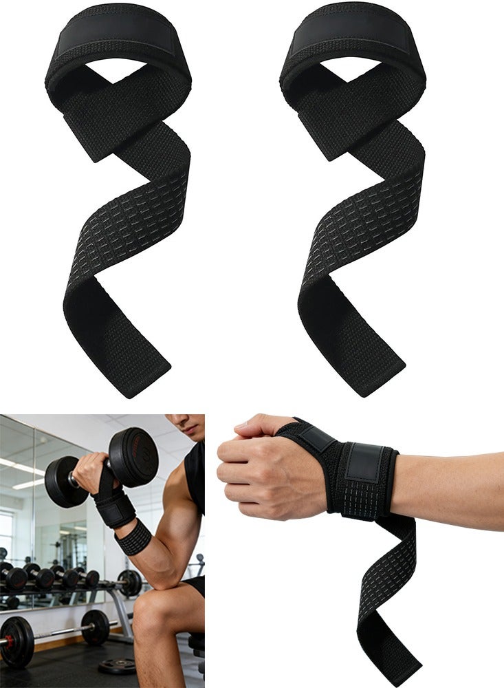 fdsport Lifting Wrist Straps Gym Wristbands for Weightlifting Pull Ups and Strength Training 2Pcs - Image 1