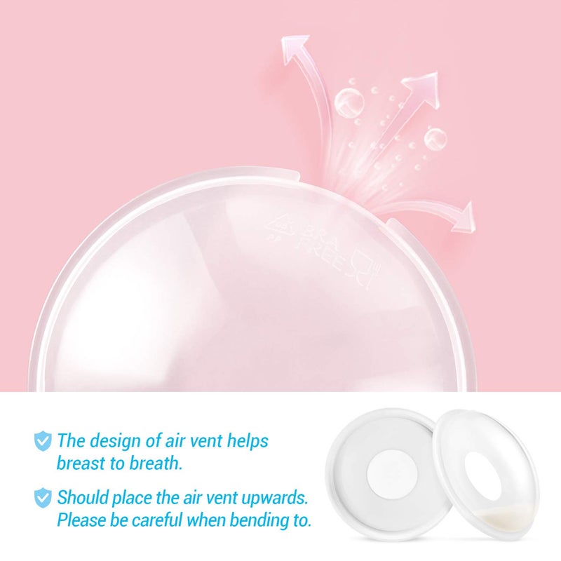 Babebay Breast Shells, 4 Pack Nursing Cups, Milk Saver, Protect Sore Nipples for Breastfeeding, Collect Breastmilk Leaks for Nursing Moms, Soft and Flexible Silicone Material, Reusable - Image 5