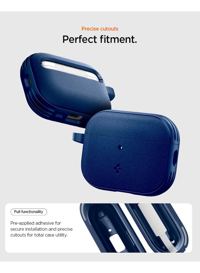 Spigen Vault AirPods Pro 3 Case (3rd Generation) Shockproof Protective Cover with Carabiner (2025) Secure Lock Magnets Embedded - Navy Blue - Image 5