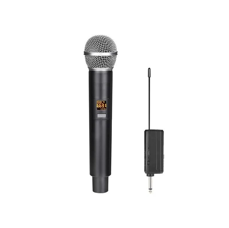kh UHF Wireless Microphone Handheld Microphone Wireless with Rechargeable Receiver Rechargeable Mic System for House Parties, Outdoor Party, Singing, Classroom (Single Cordless) - Image 1