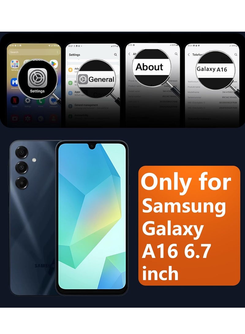 BORTONY Samsung Galaxy A16 Case Cover 6.7 inch Clear Camera protection Non-Yellowing Shockproof Protective Phone Case for Samsung Galaxy A16 4G/5G - Image 2