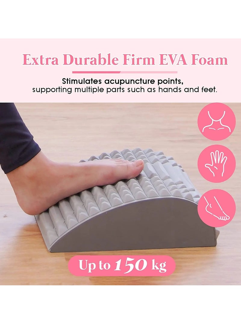 AROAQ - Back Stretcher, Lower Back Pain Relief Treatment Stretcher, Multi-level Adjustable Back Cracker Lumbar Spine Deck Board, Portable And Compact Spine Board For Lower Back Pain Relief, (Blue) - Image 1