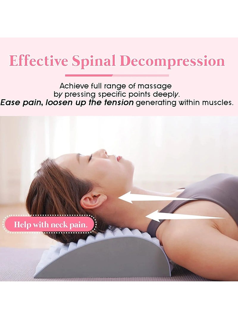 AROAQ - Back Stretcher, Lower Back Pain Relief Treatment Stretcher, Multi-level Adjustable Back Cracker Lumbar Spine Deck Board, Portable And Compact Spine Board For Lower Back Pain Relief, (Blue) - Image 1