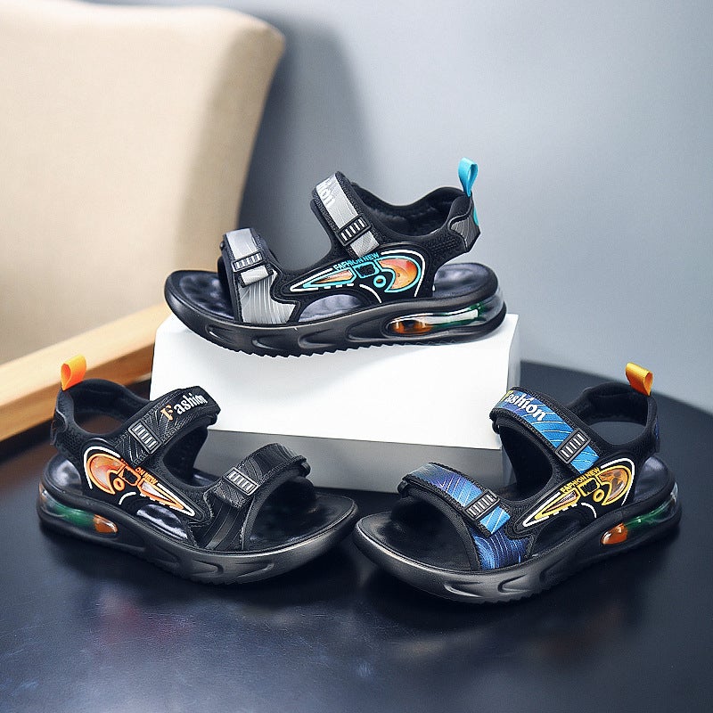Boys Sandals Summer Baby Soft Sole Non-Slip Boys Medium And Large Kids Air Cushion Children'S Sandals Lightweight Beach Shoes - Image 5