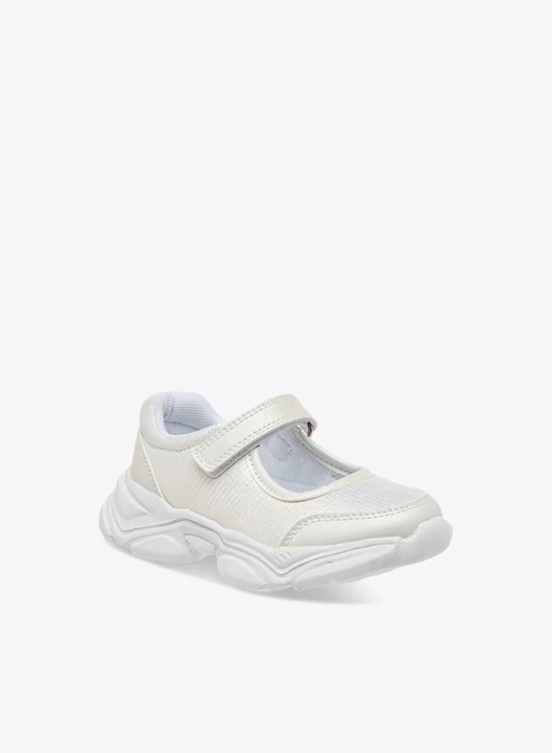 فلورا بيلا من شو إكسبرس حذاء ماري جين بناتي بنقوش مع إغلاق بشريط لاصق