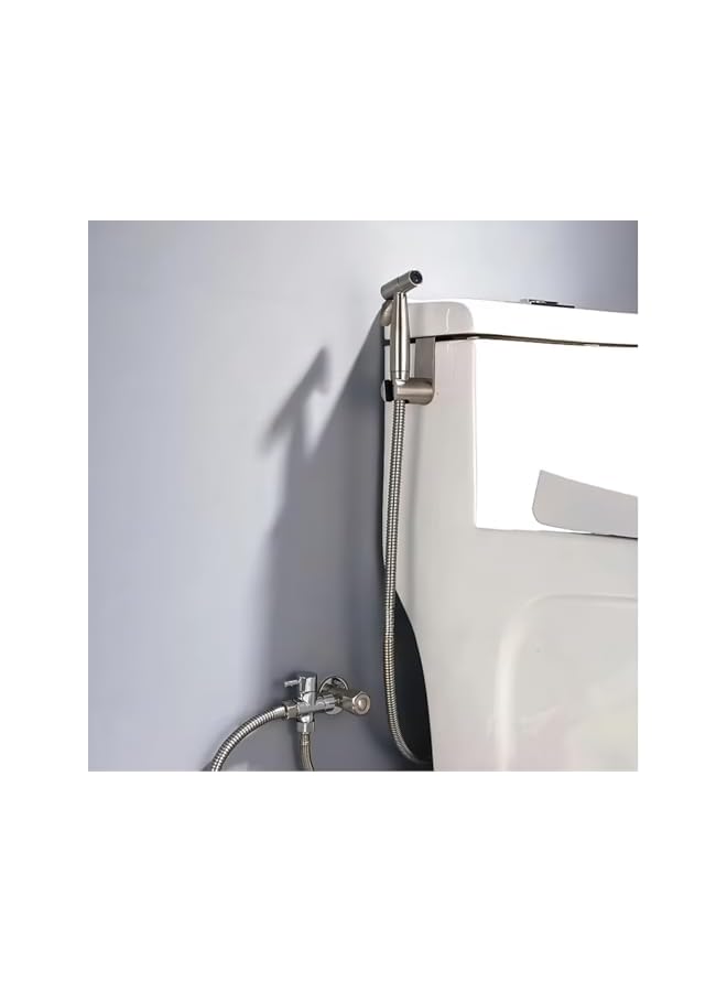 S-TOP Shattaf Set, Handheld Bidet Sprayer for Toilet with 150cm Stainless Steel Bidet Hose, Ideal for Personal Hygiene, Feminine Wash & Diaper Cleaning - Image 3