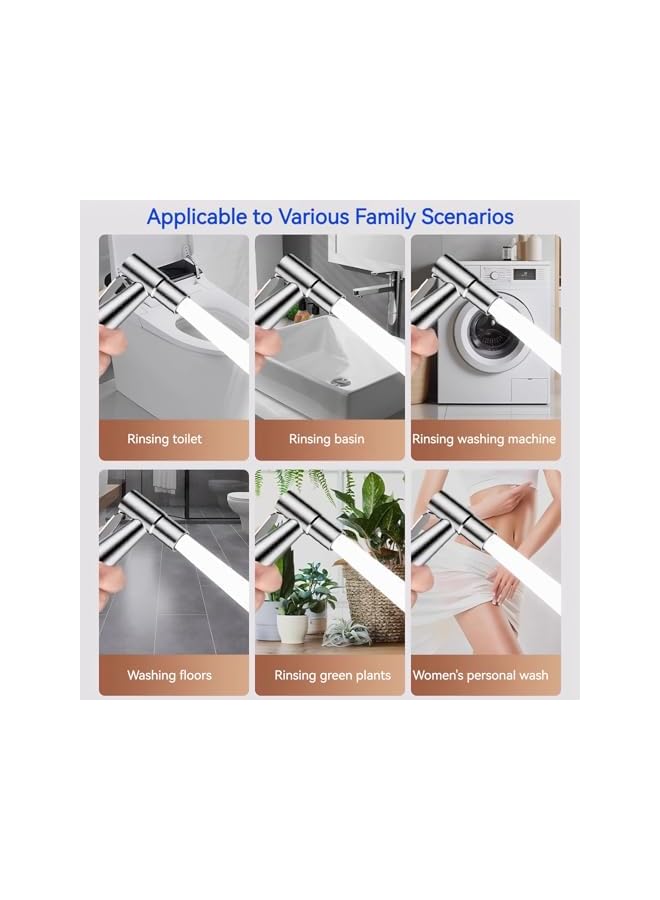 S-TOP Shattaf Set, Handheld Bidet Sprayer for Toilet with 150cm Stainless Steel Bidet Hose, Ideal for Personal Hygiene, Feminine Wash & Diaper Cleaning - Image 5