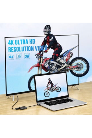 USB C to Dual HDMI Adapter, Dual Monitor Adapter Converter Supports 4K@60Hz and Dual 4K@30Hz, for MacBook HP Dell Surface Thinkpad Type C Laptops, [macOS only Support SST Mode] - view 5