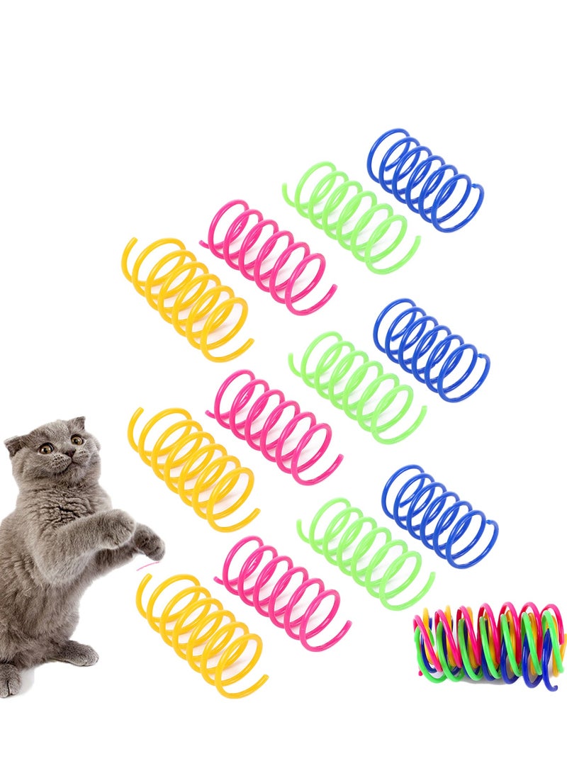 Cat Spring Toys, Spirals Spring Fitness Play for Cat Kitten Pets,40 Pack ,Random Color - Image 1
